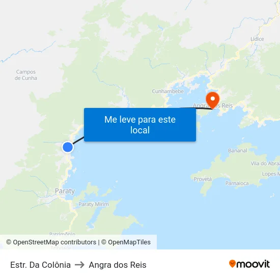 Estr. Da Colônia to Angra dos Reis map