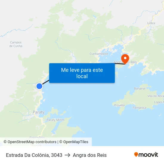 Estrada Da Colônia, 3043 to Angra dos Reis map