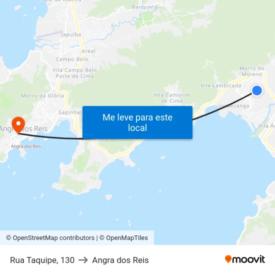 Rua Taquipe, 130 to Angra dos Reis map