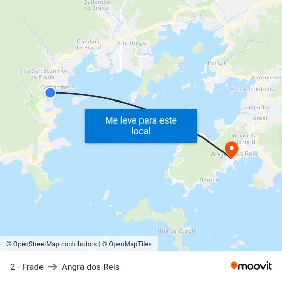2 - Frade to Angra dos Reis map