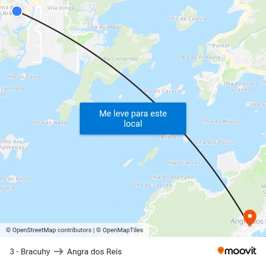 3 - Bracuhy to Angra dos Reis map