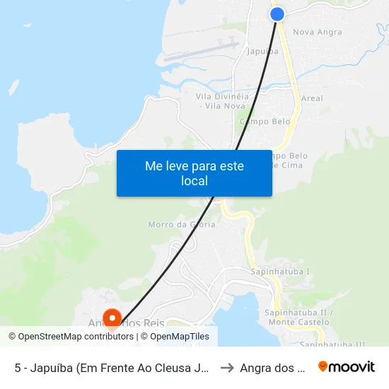 5 - Japuíba (Em Frente Ao Cleusa Jordão) to Angra dos Reis map