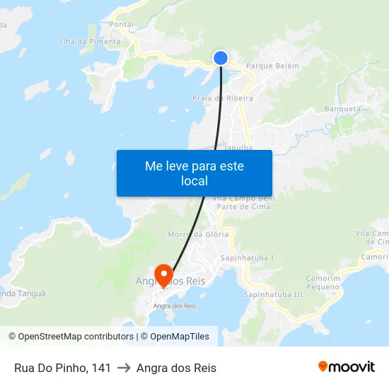 Rua Do Pinho, 141 to Angra dos Reis map