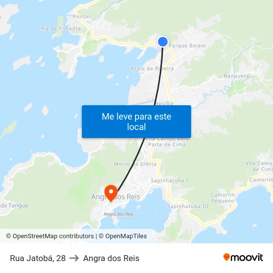Rua Jatobá, 28 to Angra dos Reis map