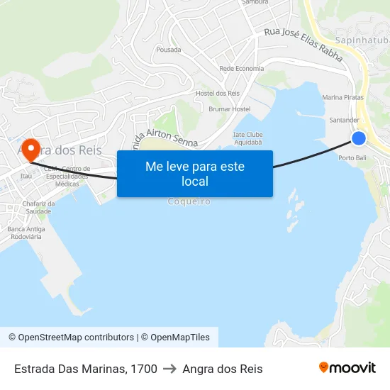 Estrada Das Marinas, 1700 to Angra dos Reis map