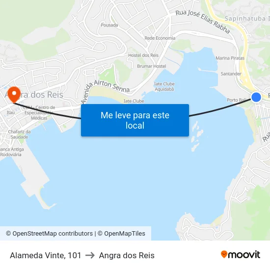 Alameda Vinte, 101 to Angra dos Reis map