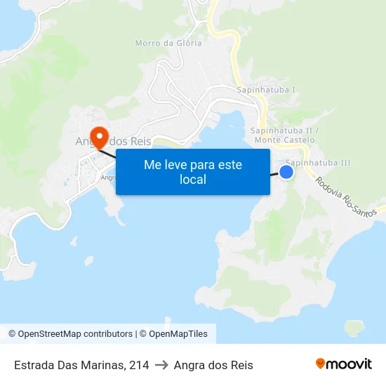 Estrada Das Marinas, 214 to Angra dos Reis map