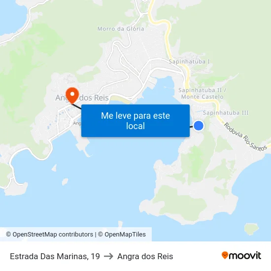 Estrada Das Marinas, 19 to Angra dos Reis map