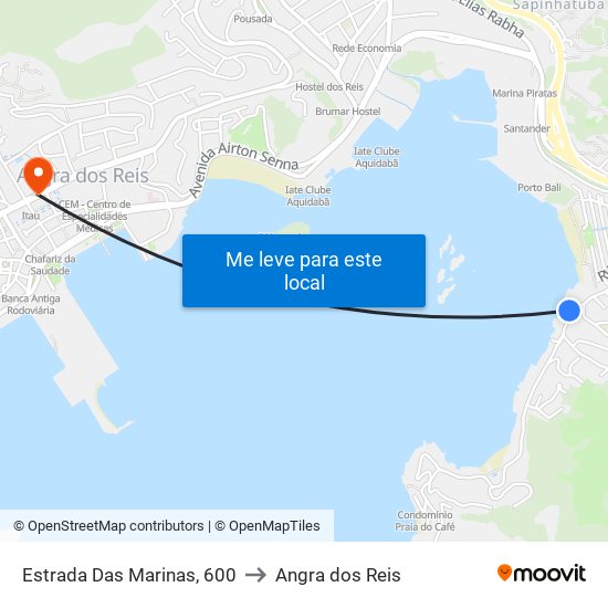 Estrada Das Marinas, 600 to Angra dos Reis map