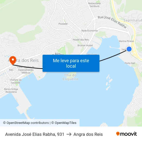 Avenida José Elias Rabha, 931 to Angra dos Reis map