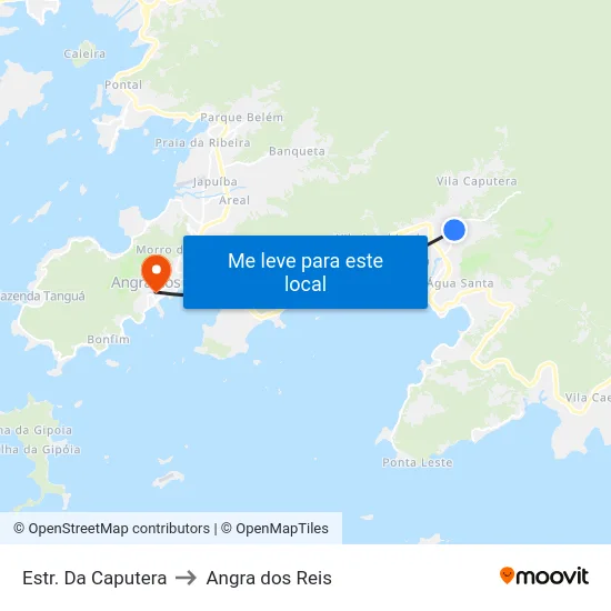 Estr. Da Caputera to Angra dos Reis map