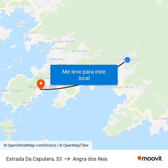 Estrada Da Caputera, 33 to Angra dos Reis map