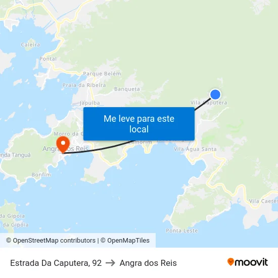Estrada Da Caputera, 92 to Angra dos Reis map