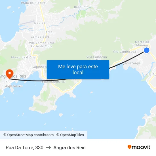 Rua Da Torre, 330 to Angra dos Reis map