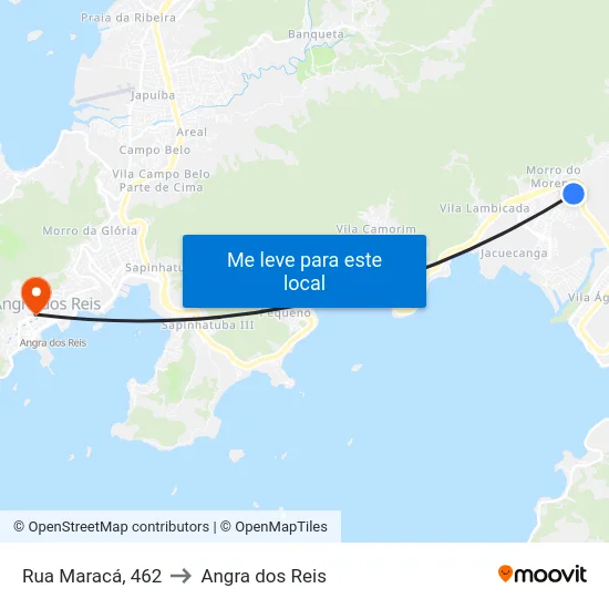 Rua Maracá, 462 to Angra dos Reis map