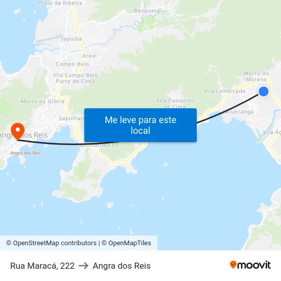 Rua Maracá, 222 to Angra dos Reis map