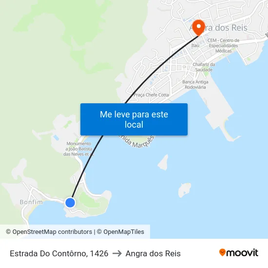 Estrada Do Contôrno, 1426 to Angra dos Reis map