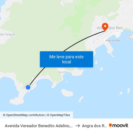 Avenida Vereador Benedito Adelino, 3281 to Angra dos Reis map