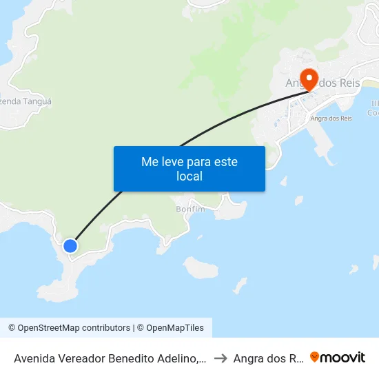 Avenida Vereador Benedito Adelino, 4258 to Angra dos Reis map