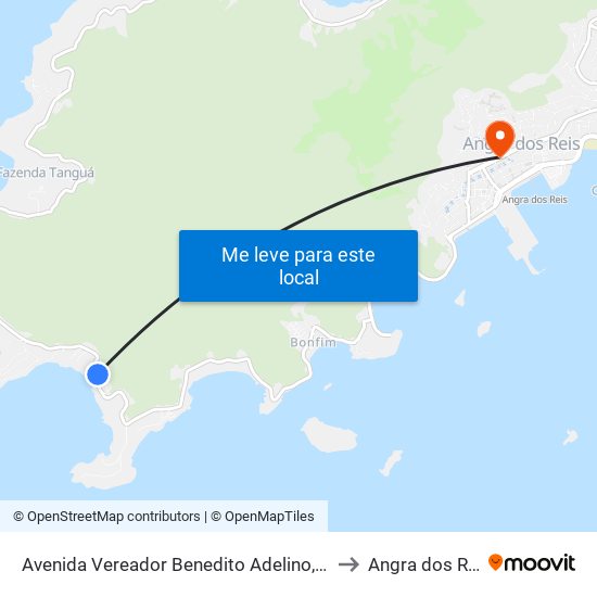 Avenida Vereador Benedito Adelino, 4639 to Angra dos Reis map