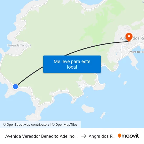 Avenida Vereador Benedito Adelino, 6083 to Angra dos Reis map