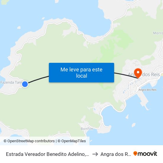 Estrada Vereador Benedito Adelino, 8413 to Angra dos Reis map