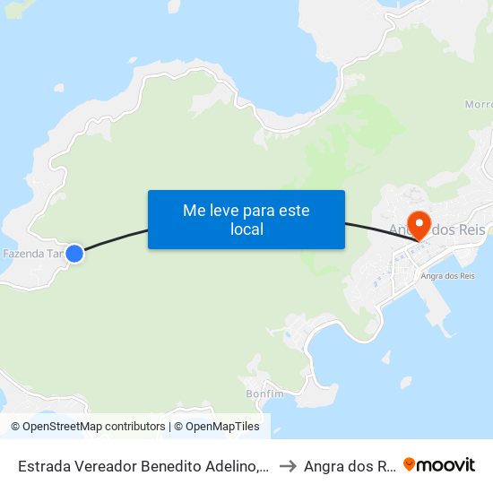 Estrada Vereador Benedito Adelino, 8413 to Angra dos Reis map