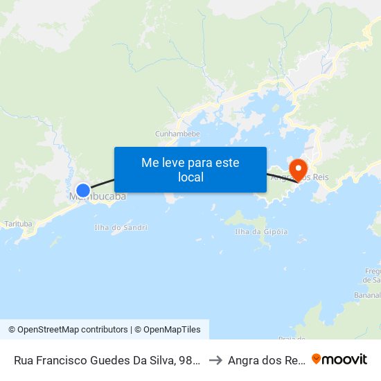 Rua Francisco Guedes Da Silva, 982a to Angra dos Reis map