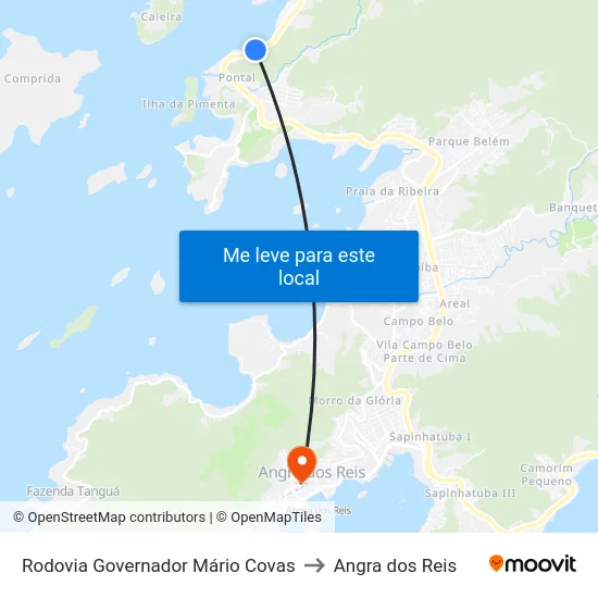 Rodovia Governador Mário Covas to Angra dos Reis map