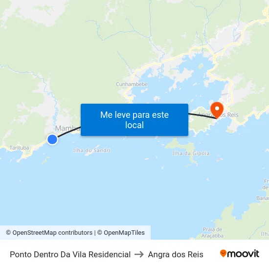 Ponto Dentro Da Vila Residencial to Angra dos Reis map