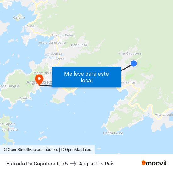 Estrada Da Caputera Ii, 75 to Angra dos Reis map