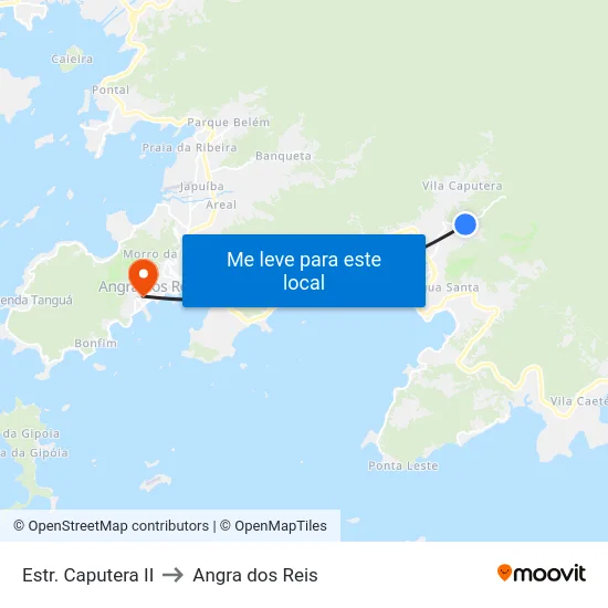 Estr. Caputera II to Angra dos Reis map