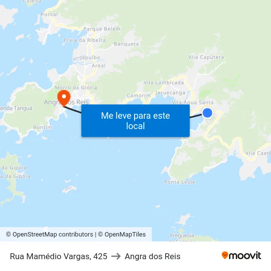 Rua Mamédio Vargas, 425 to Angra dos Reis map