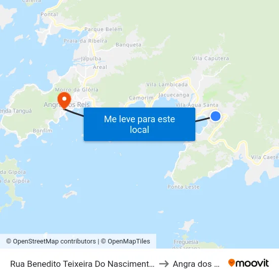 Rua Benedito Teixeira Do Nascimento, 320 to Angra dos Reis map