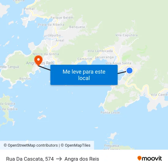 Rua Da Cascata, 574 to Angra dos Reis map