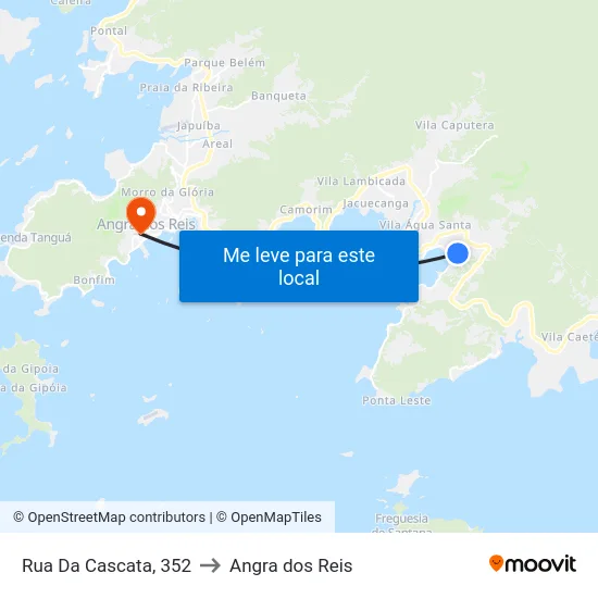 Rua Da Cascata, 352 to Angra dos Reis map