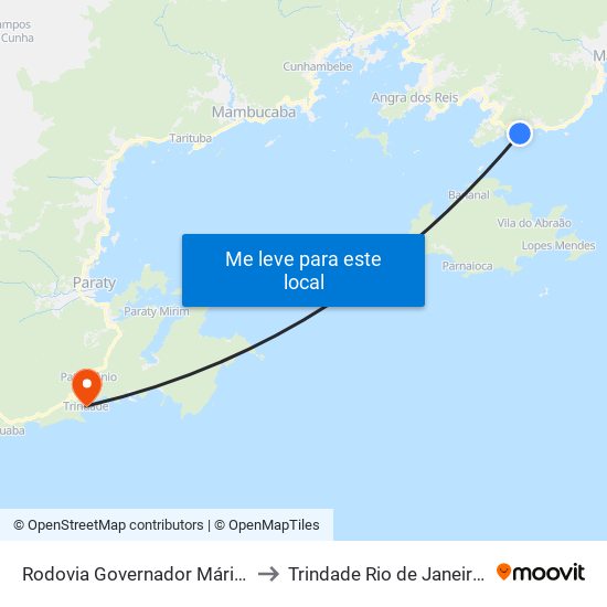 Rodovia Governador Mário Covas to Trindade Rio de Janeiro Brazil map