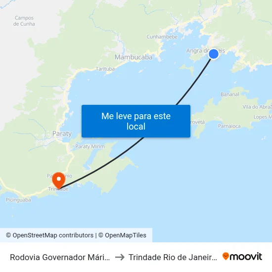 Rodovia Governador Mário Covas to Trindade Rio de Janeiro Brazil map