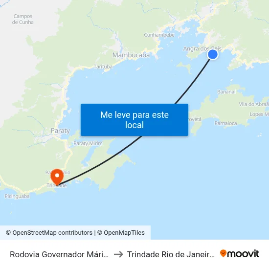 Rodovia Governador Mário Covas to Trindade Rio de Janeiro Brazil map
