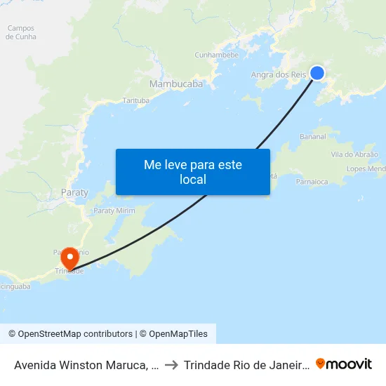 Avenida Winston Maruca, 233-305 to Trindade Rio de Janeiro Brazil map