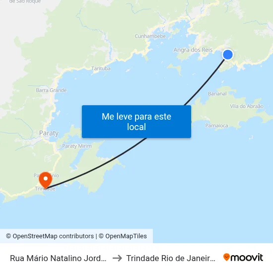 Rua Mário Natalino Jordão, 268 to Trindade Rio de Janeiro Brazil map