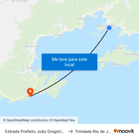 Estrada Prefeito João Gregório Galindo, 741-1087 to Trindade Rio de Janeiro Brazil map
