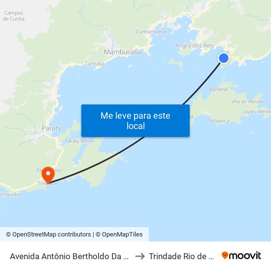 Avenida Antônio Bertholdo Da Silva Jordão, 355-587 to Trindade Rio de Janeiro Brazil map