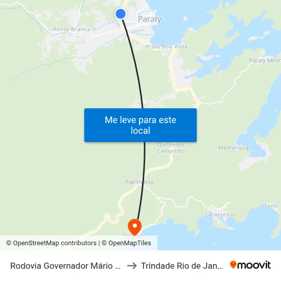 Rodovia Governador Mário Covas, 2280 to Trindade Rio de Janeiro Brazil map