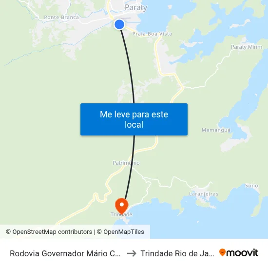 Rodovia Governador Mário Covas, 4200-4248 to Trindade Rio de Janeiro Brazil map