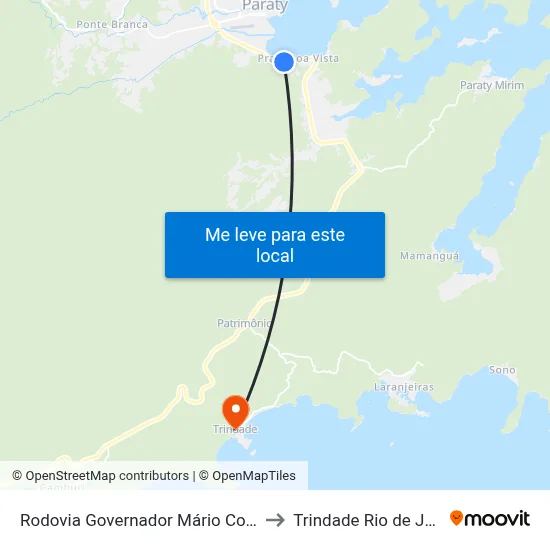 Rodovia Governador Mário Covas, 13951-14053 to Trindade Rio de Janeiro Brazil map