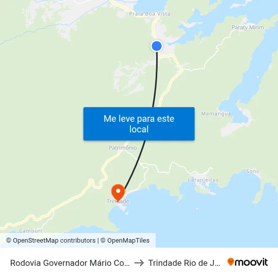 Rodovia Governador Mário Covas, 17695-18385 to Trindade Rio de Janeiro Brazil map