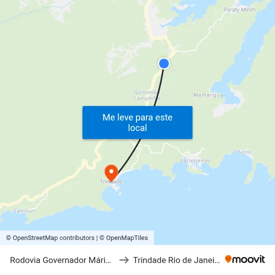 Rodovia Governador Mário Covas, 2 to Trindade Rio de Janeiro Brazil map