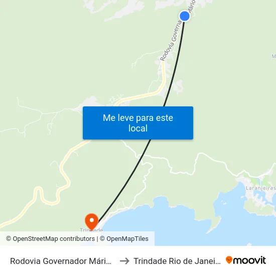 Rodovia Governador Mário Covas, 1 to Trindade Rio de Janeiro Brazil map