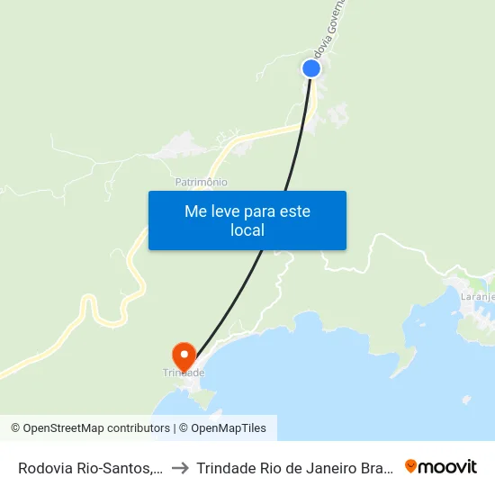 Rodovia Rio-Santos, 4 to Trindade Rio de Janeiro Brazil map